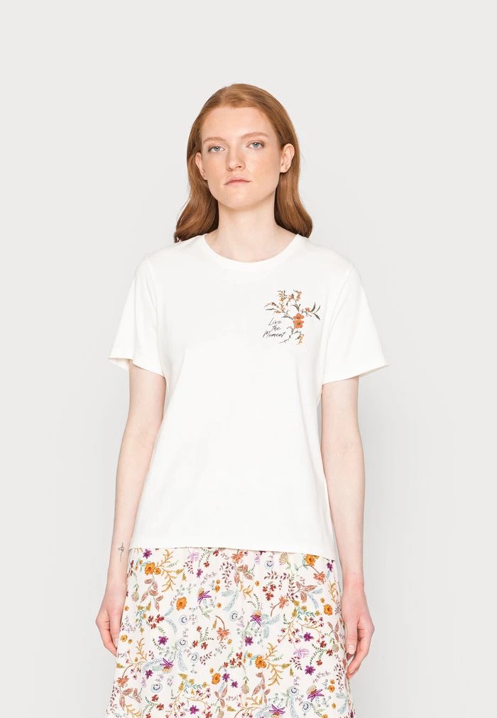 T-Shirt ANNA FIELD Anna Field Print T-shirt Blanche Femme | VFU-8090243